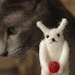 Ready to ship. Rabbit diet. With tomato. Brooch.