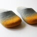 Like a sunrise on the ocean horizon" felted wool slippers handmade to order by Onstail