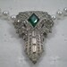 Art Deco Necklace, Upcycled Handmade, Spring SALE