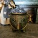 Enchanted Boiling Cauldron OOAK dollhouse miniature in one inch scale