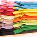 SALE - Fifteen 14 inch YKK zippers - black, beige, vanilla, grey, red, pinks, green, orange, yellow, bright aqua, turquoise