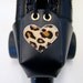 Leather Toe Guards with Leopard Heart