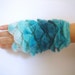 Multi color Turquoise yarn Fingerless