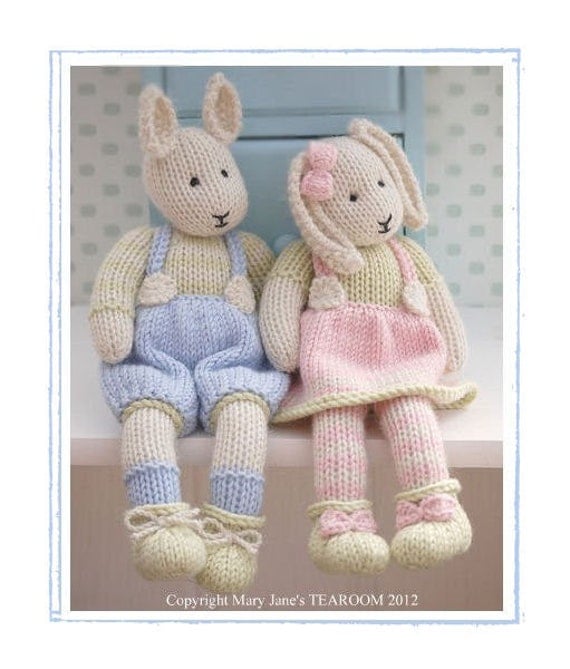 2 Knitting Pattern Deal/ LILY & SAMUEL...Spring Baby Bunnies/ Rabbits/ Pdf Toy Knitting Patterns/ INSTANT Download