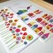 6 'houses, peacock and flowers' Postcards with Envelopes