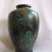 SALE Made in Japan 5 inch Metal/Brass Vase Verdigris/Turquoise Finish-60s