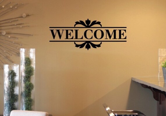 Items Similar To Welcome Wall Decal Welcome Vinyl Decal Entry Way Decor On Etsy 