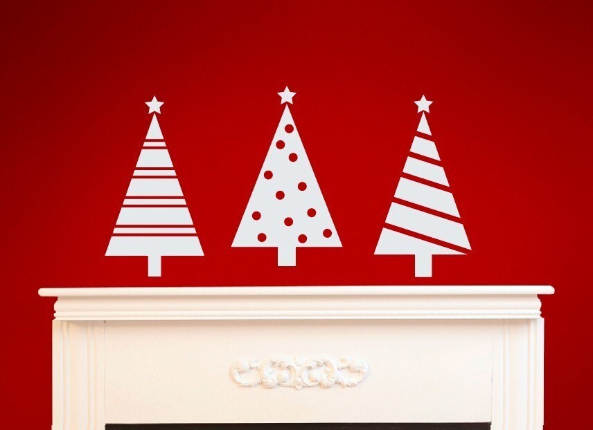 Holiday Trees Vinyl Wall Decal