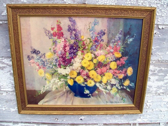 Nell Walker Warner Floral Still life Framed Print.