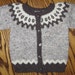 Baby Icelandic Cardigan Sweater Hand Knit Size 9 months Natural Colors Wool