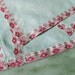 Victorian Girl's Handkerchief or Hankie, Double Pink Border