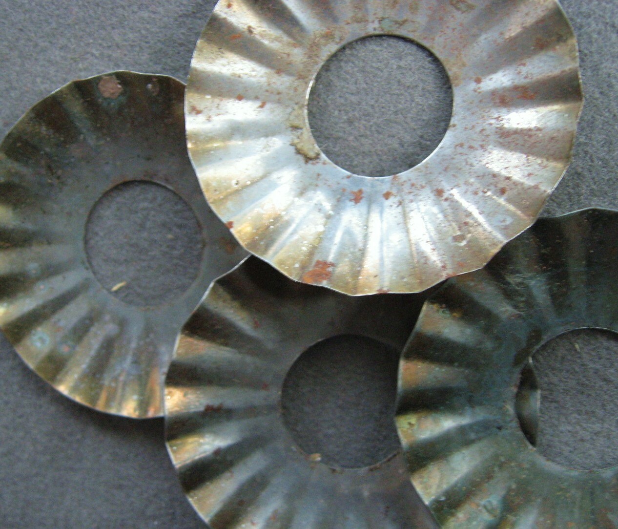 Vintage Tin Christmas Light Reflectors by JustTooMuch on Etsy