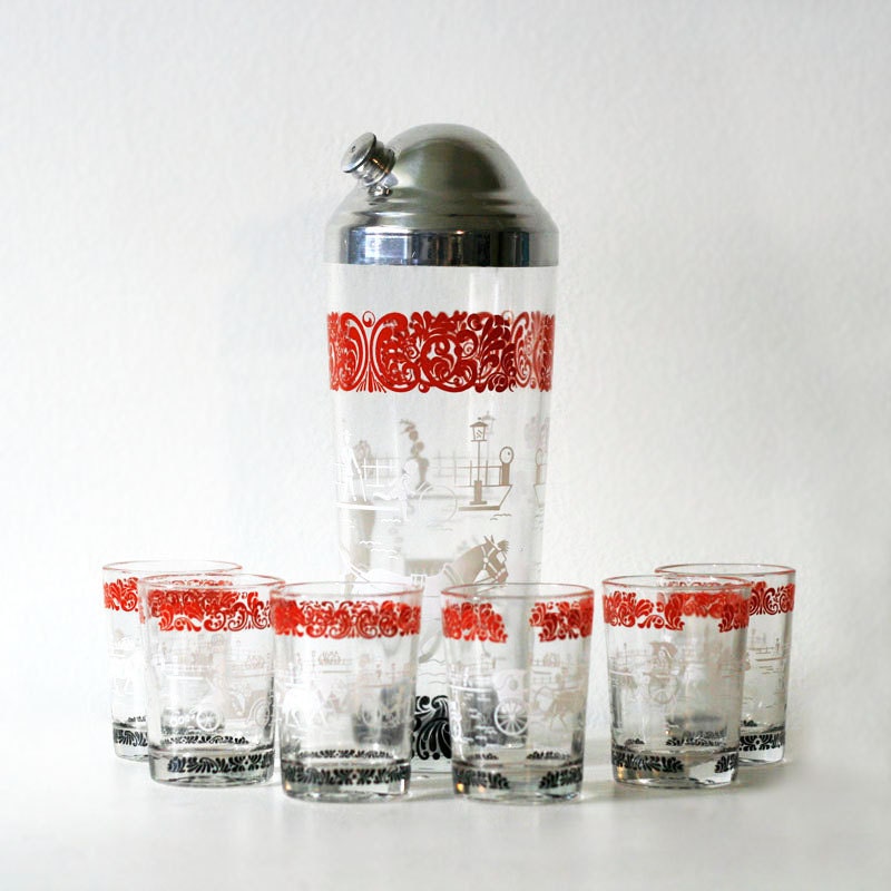 Vintage Cocktail Shaker Set