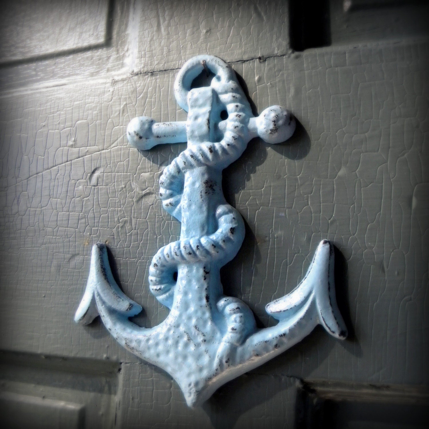 anchor wall decor large pale blue by monkeyandsquirrel on Etsy