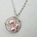 Generations Silver Pendant Grandma Mommy And Me - Pink Swarovski Pearls Or Customize Your Color