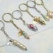 Peas in a Pod Keychain - Choose your Style, Pearl Color and Metal Color - 2,3, or 4 peas