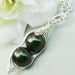 Sweet Peas In A Pod Fitted Peapod Necklace 2 Or 3 Peas STERLING SILVER
