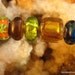 Vintage Lot Sterling Silver Core - Pandora, Troll, Biagi and Europian Style Big Hole Slider Bead Green Cats Eye Gold Blue