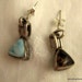 Sterling Silver Dangle Reversible Turquoise Agate Earrings Pierced