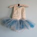RESERVED Vintage 50s Tutu - Handmade Girl's Ballet Costume in Blue and White RESERVED