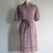 Vintage 70s Dress - Sheer Periwinkle Paisley Boho Dress by Taurus II S M