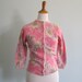 Vintage 50s Cardigan - Pink Floral Angora Sweater by Darlene S M