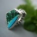 S.A.L.E. 30% off - Upon an Ancient Shore - Chrysocolla and Malachite Sterling Silver Ring