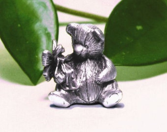 Pewter Teddy Bear Tooth Fairy Box