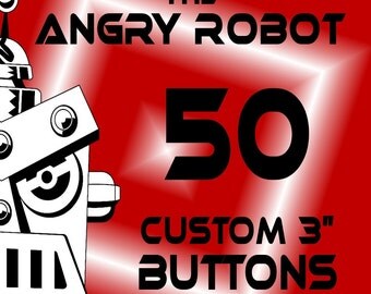 50 Custom Professionally Made 3 inch Pinback Buttons