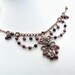 Choker necklace, black and red necklace, gothic choker, wire wrapped copper jewelry