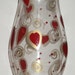 Large Heart Vase, Red Hearts Vase, Unique Gift, Large Red Hearts Painted Vase, Very Large Flower Vase, Wedding Gift, Rose Vase
