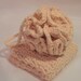 Clearance Priced - 2 Piece Bath Set - Shower Puff and Small Facial Wash Cloth - Hand Crocheted Cotton Yarn Pale Yellow - Great Gift