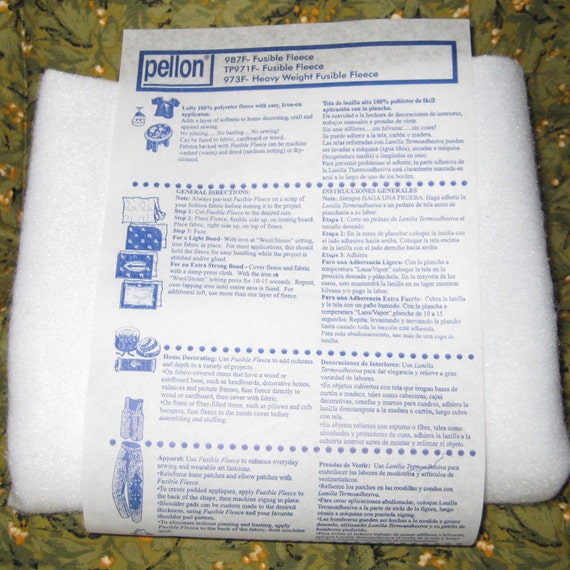 2 yards Pellon Fusible Fleece 987F