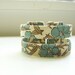 Double strand cuff bracelet in boho blooms READY TO SHIP