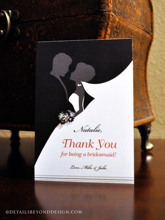 items similar to thank you for being my bridesmaid card on