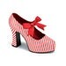 VINTAGE Red and White Stripe Shoes. VALENTINE'S Day, Size 9, Never worn.