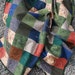 Flannel Twin Sized Quilt Picnic Blanket Flannel patchwork and Denim 50 by 70