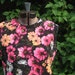 Black Sleeveless Shirt with Super Bright Flowers