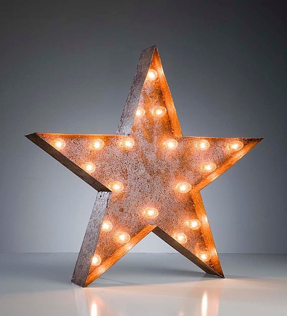 Vintage Marquee Lights - Ready to Ship - Star