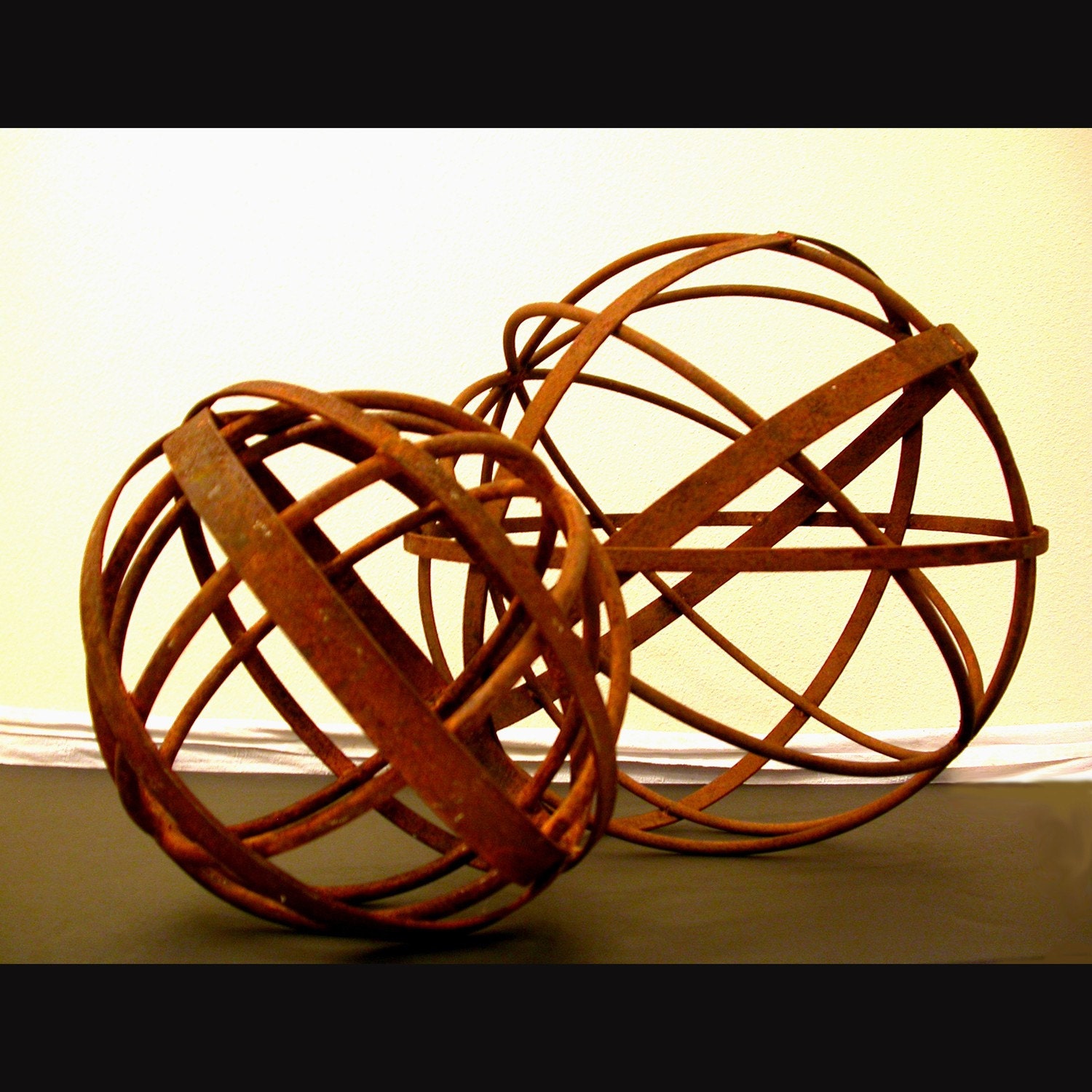 Garden Art Metal Sphere Sculpture 24 by redgrassdesigns on Etsy