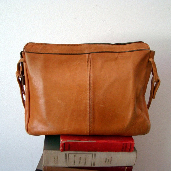 camel leather shoulder bag