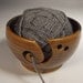 Yarn Bowl in Antique Iron and Steel Gray Shino thrown on Potter's Wheel
