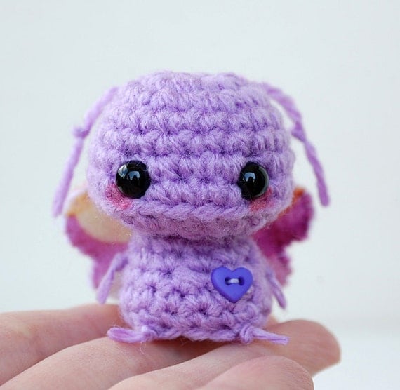 Kawaii Purple Butterfly Mini Amigurumi