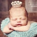 Tiny "Princess Anastasia" style Newborn Crown in Antique Silver - Vintage Looking
