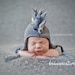 Mohawk hat baby boy newborn size grey earflap punk hat