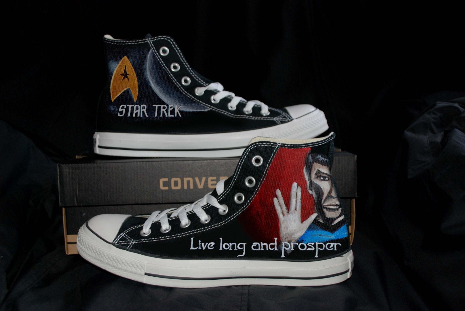 hand painted star trek shoes