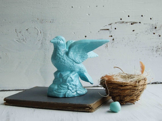 blue bird of happiness figurine