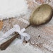 Vintage Large Silver Plated Serving Spoon Christmas