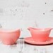 1950's PINK Melamine Sugar and Creamer. Retro Kitchen
