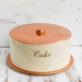 Vintage CAKE Saver Aluminum Cover Party Picnic Retro Kitchen Copper Cream